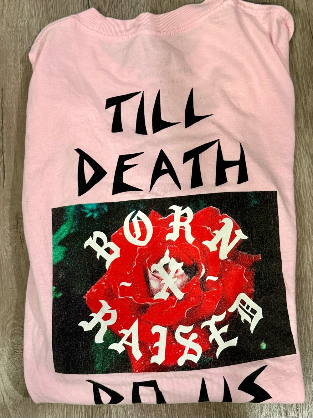 BORN X RAISED Pink Logo Tee with Top Hat Fox - Picture 4 of 4